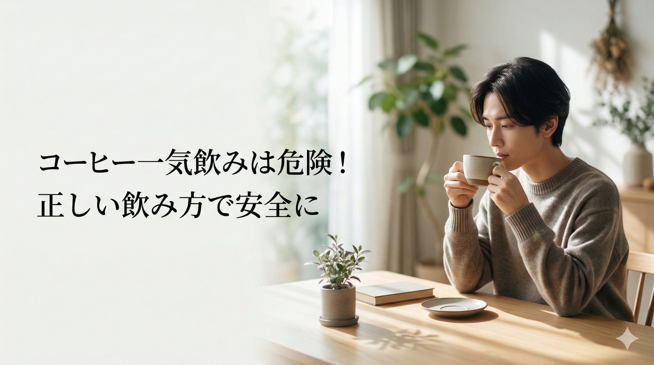 コーヒー一気飲みは危険