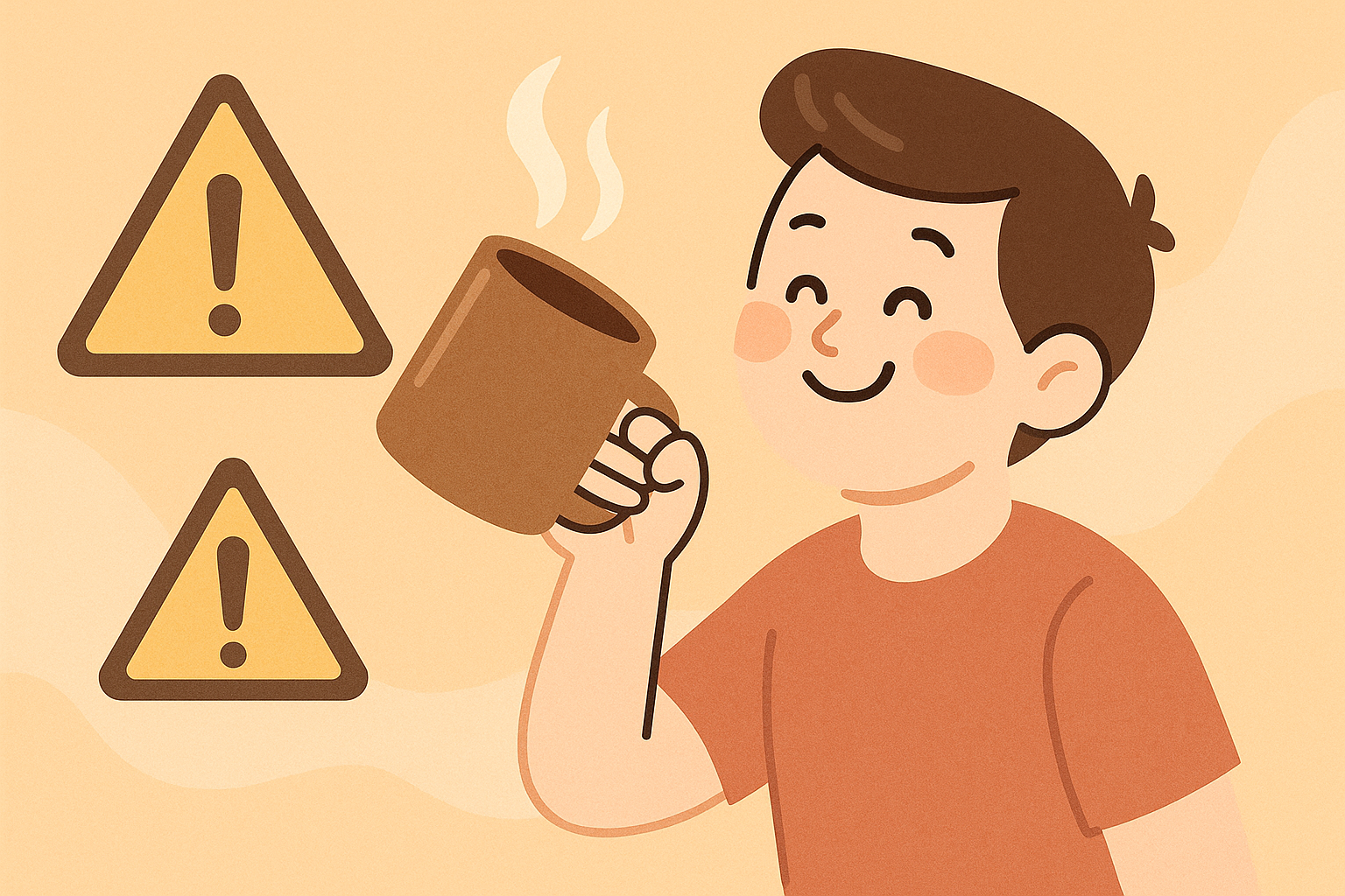 コーヒー一気飲み