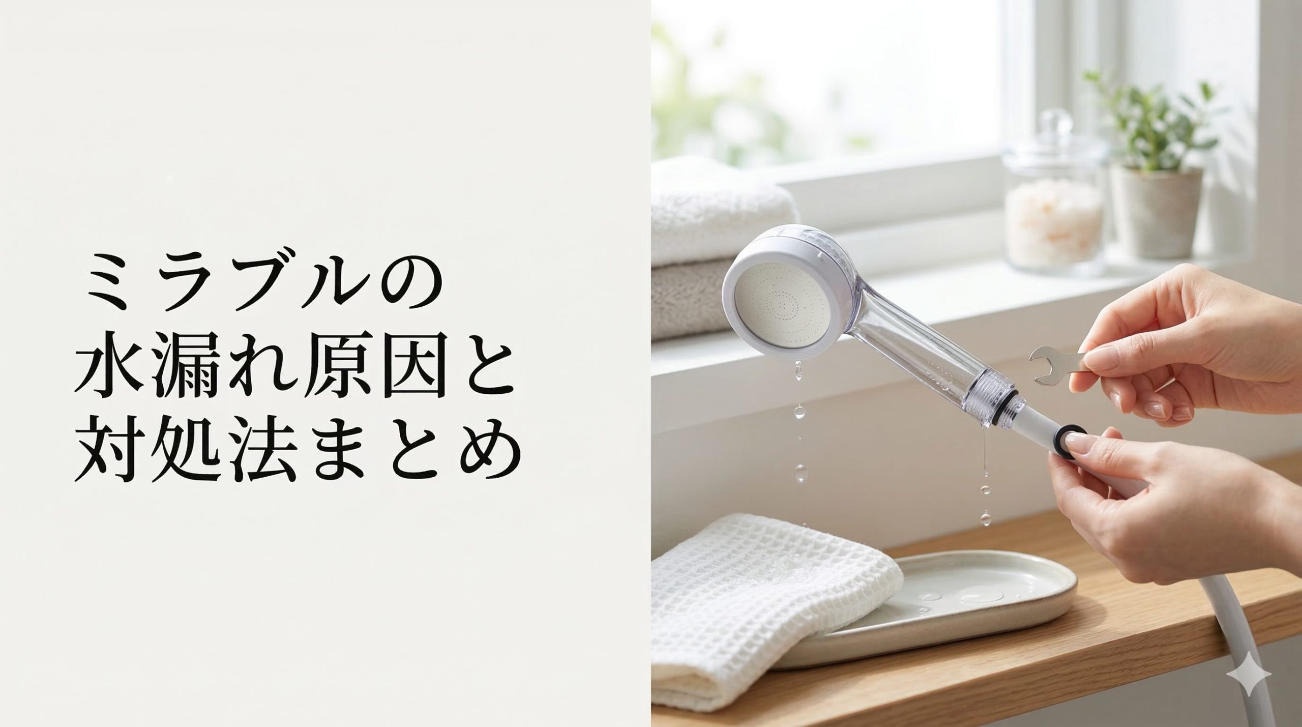 ミラブルの水漏れ原因と対処法まとめ