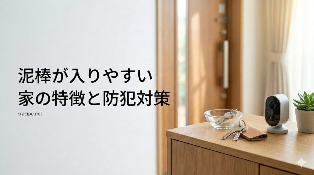 泥棒が入りやすい家の特徴と防犯対策