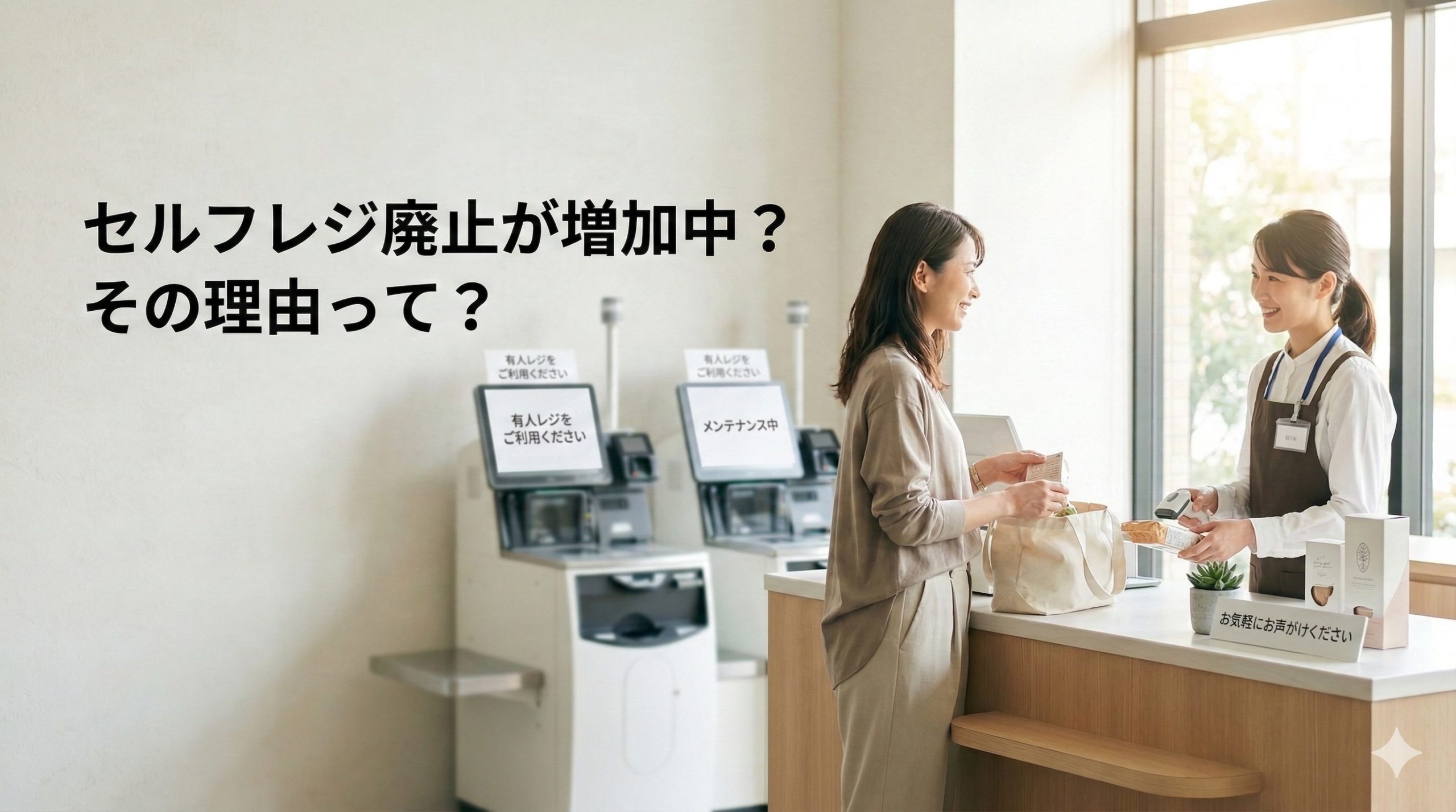 セルフレジの廃止が増加中？その理由って？